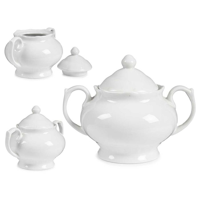 Azucarero Con Asa Y Tapa Blanco 350 Ml Vessia 11CM (24 Unidades) Azucarero Con Asa Y Tapa Blanco 350 Ml Vessia 11CM (24 Unidades)