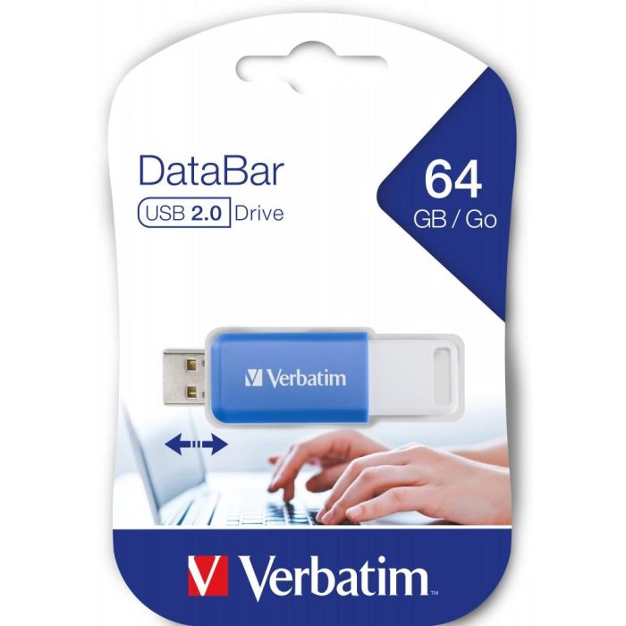 Verbatim Pendrive 64GB USB 2.0 Azul, Hi-Speed Retráctil 2