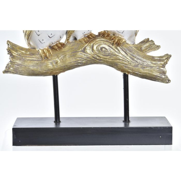 DKD Home Decor Figura Decorativa Tradicional Búhos en Tronco de Resina Dorado Blanco para Hogar 9x26x24 cm 2 DKD Home Decor Figura Decorativa Tradicional Búhos en Tronco de Resina Dorado Blanco para Hogar 9x26x24 cm 2