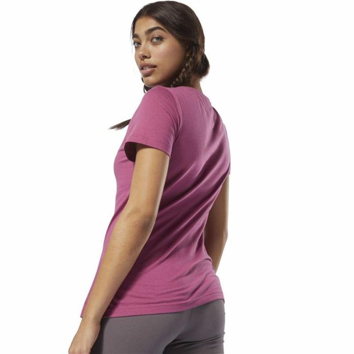 Camiseta de Manga Corta Mujer Reebok Linear Rosa Fuerte XS 4 Camiseta de Manga Corta Mujer Reebok Linear Rosa Fuerte XS 4