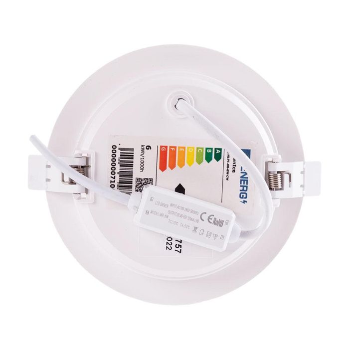 Placa LED Circular 6W 710Lm 6500K 125mm Ultrafina Larga Duración 30000h Empotrable Falso Techo IP25 Uso Interior WR-HLPC-RR-6W-CW 3 Placa LED Circular 6W 710Lm 6500K 125mm Ultrafina Larga Duración 30000h Empotrable Falso Techo IP25 Uso Interior WR-HLPC-RR-6W-CW 3