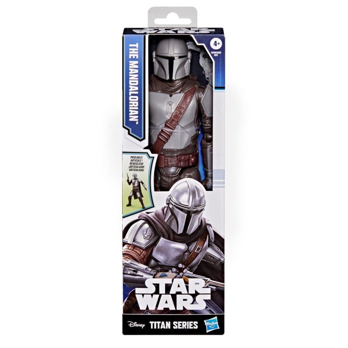 Hasbro G2688 Star Wars Titan Series Figura Mandaloriano 30 cm Articulada con Bláster y Capa Removible, Juguete de Acción para Niños