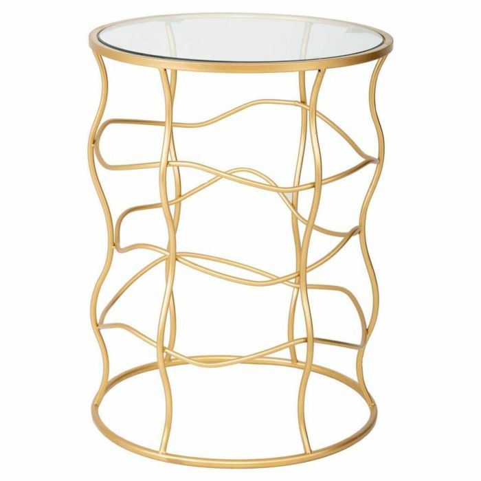 Mesa auxiliar Alexandra House Living Oro Metal 46 x 60 x 46 cm