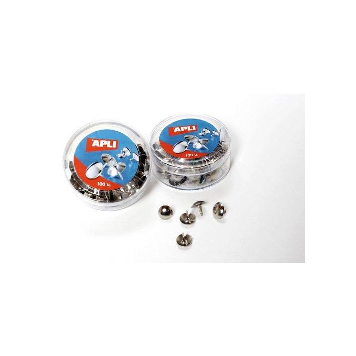 Apli Chinchetas Niqueladas Caja de 50 Unidades