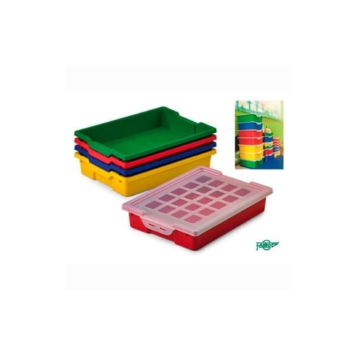 Faibo Caja Apilable De Almacenaje Pp 420x310x73 mm 6 L Con Tapa Verde Faibo Caja Apilable De Almacenaje Pp 420x310x73 mm 6 L Con Tapa Verde