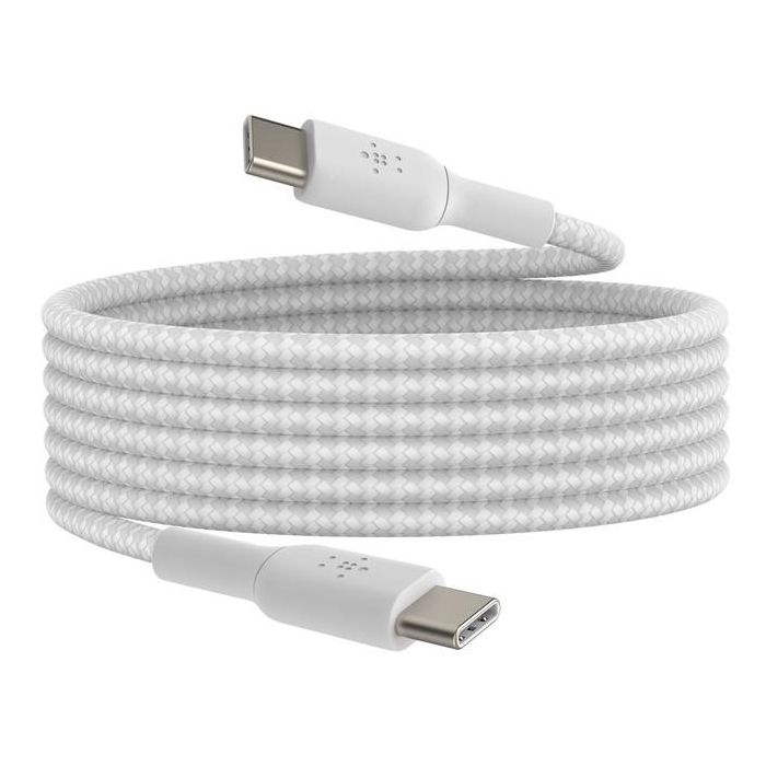 Belkin geflochtenes USB-C / USB-C-Kabel 2m. weiss 3