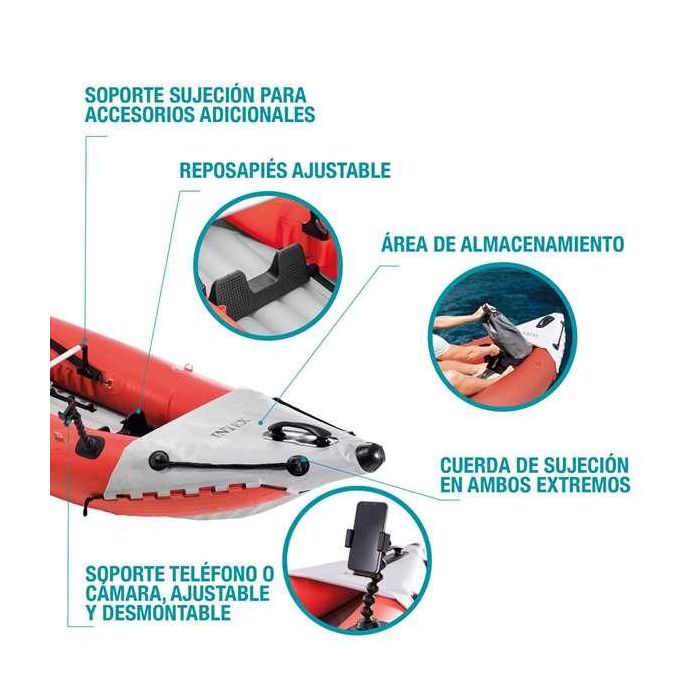 Kayak excursion pro 384x94x46 cm. incluye remos aluminio y bomba. 2 Kayak excursion pro 384x94x46 cm. incluye remos aluminio y bomba. 2