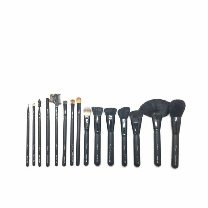Moi Brochas y Pinceles Professional Estuche 15 Piezas para Maquillaje de Alta Calidad