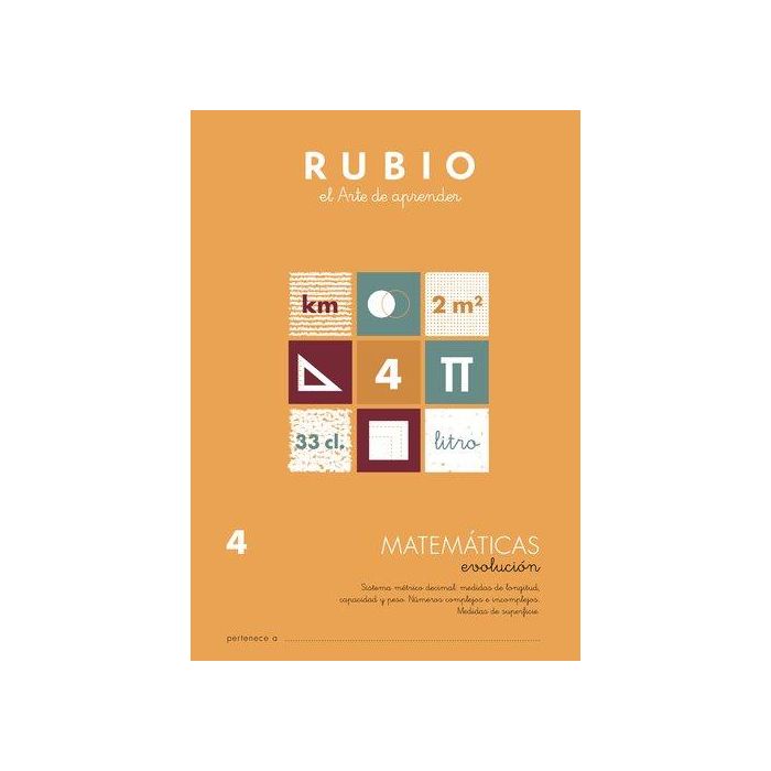 Cuaderno Rubio A4 Matematicas Evolucion Nº 4 10 unidades