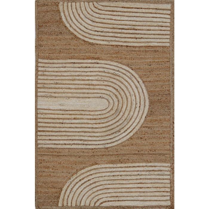 Alfombra Boho DKD Home Decor Natural Beige 230 x 1 x 160 cm