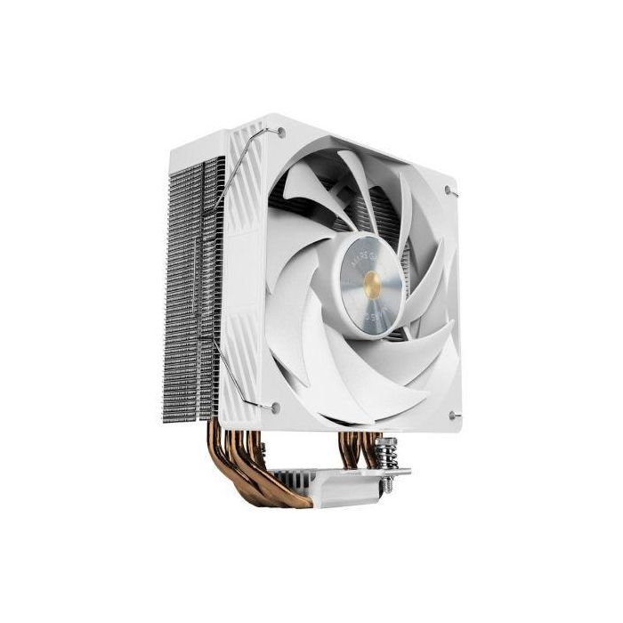 Mars Gaming MCPU-X4W Disipador CPU, Refrigeración por Aire, 230W TDP, 4 Heatpipes Cobre, Ventilador 120mm PWM Silencioso, Blanco, Compatible con Intel LGA1700/1200 y AMD AM5/AM4