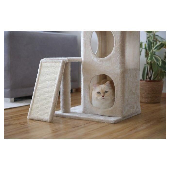 Rascador para gatos 100 cm - ALESSIA - KERBL - Suave - Nicho de dos pisos 5 Rascador para gatos 100 cm - ALESSIA - KERBL - Suave - Nicho de dos pisos 5