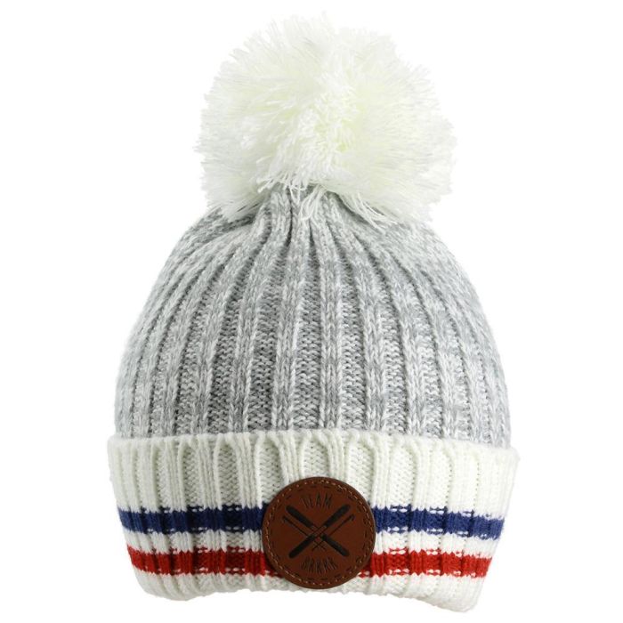 Sensly Gorro con Emblema y Pompón, Colores Surtidos Azul, Negro, Gris, Talla Única 3