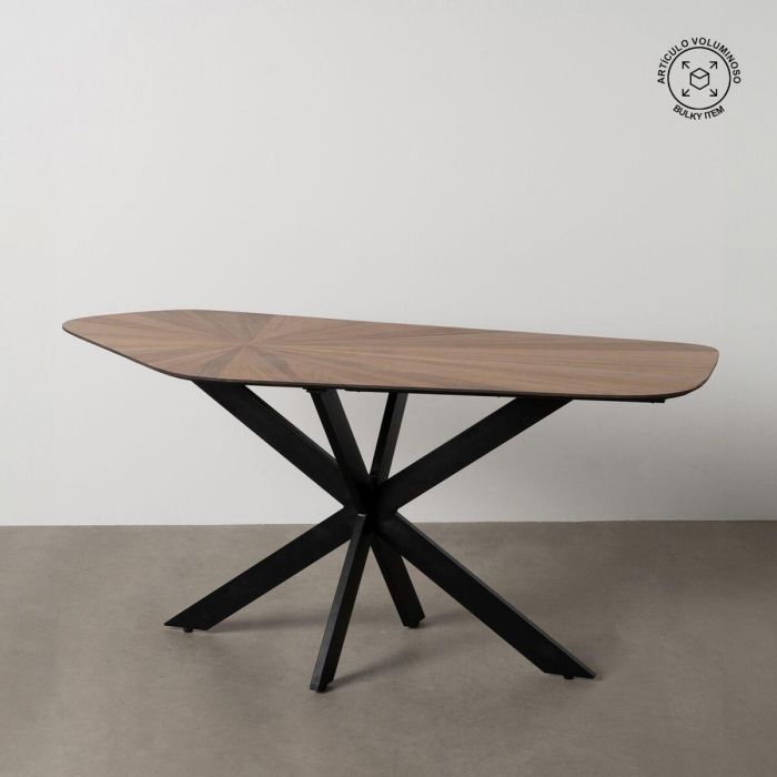 Mesa de Comedor Negro Natural Hierro 178 x 80 x 77 cm 8