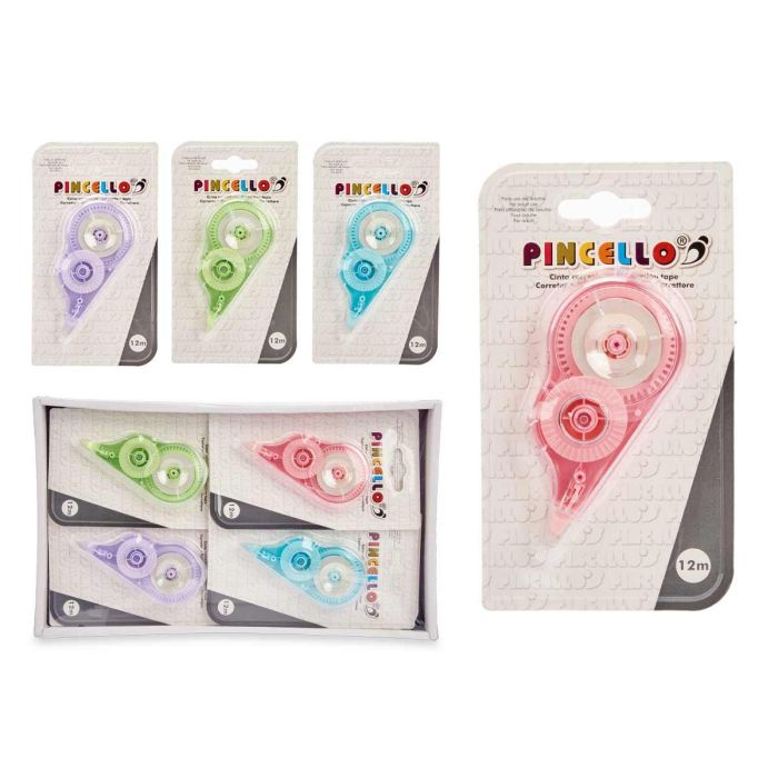 Cinta Correctora 12 Metros Surtidos Color Pastel Pincello 9X16CM (36 Unidades) 2 Cinta Correctora 12 Metros Surtidos Color Pastel Pincello 9X16CM (36 Unidades) 2