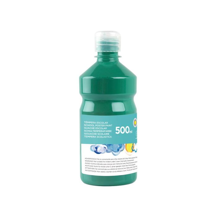 Tempera Liquida Liderpapel Escolar 500 mL Verde Oscuro 4