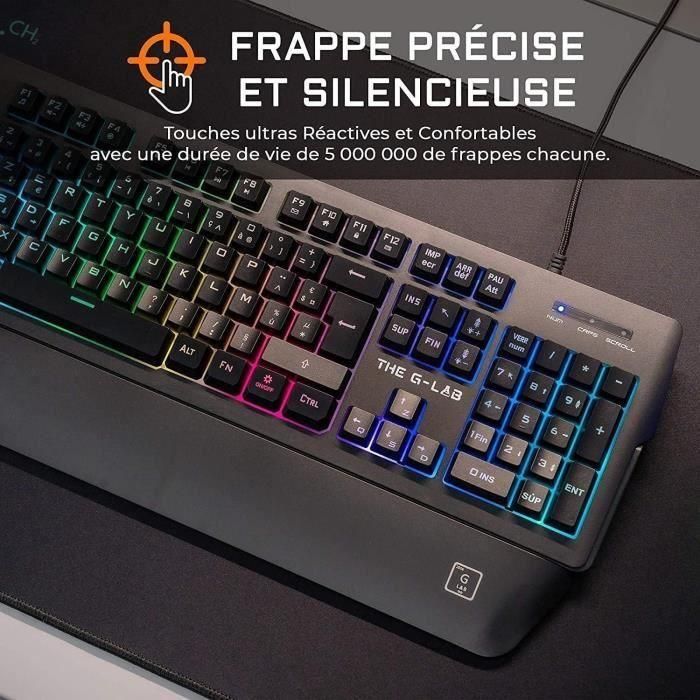 Teclado RGB para juegos - Reposamuñecas - FR 1