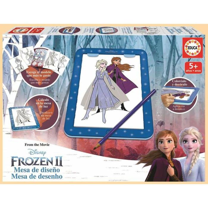 Educa AUC8412668183698 Tableta de Dibujo Disney Frozen Iluminada con 25 Modelos para Niños a partir de 5 Años 3