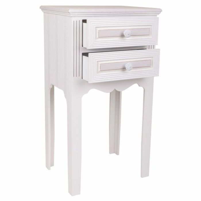 Mesita de Noche Alexandra House Living Blanco 28 x 69 x 38 cm 6