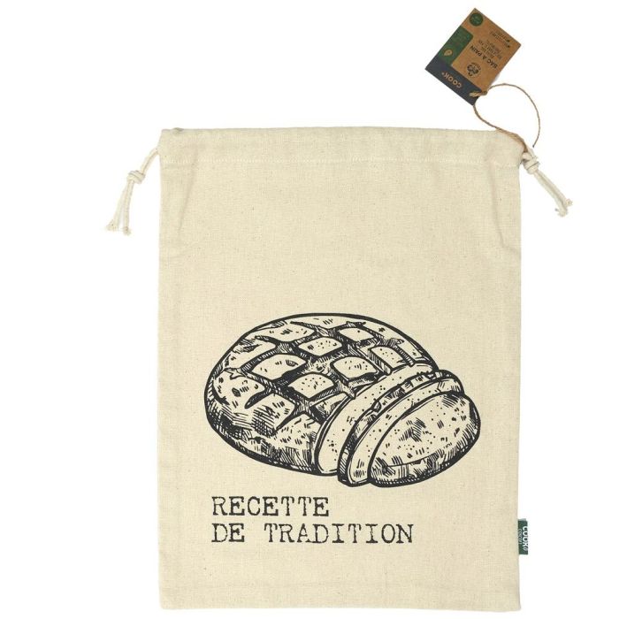 Cook Concept Bolsa para Pan de Lona de Algodón 26x36 cm 2