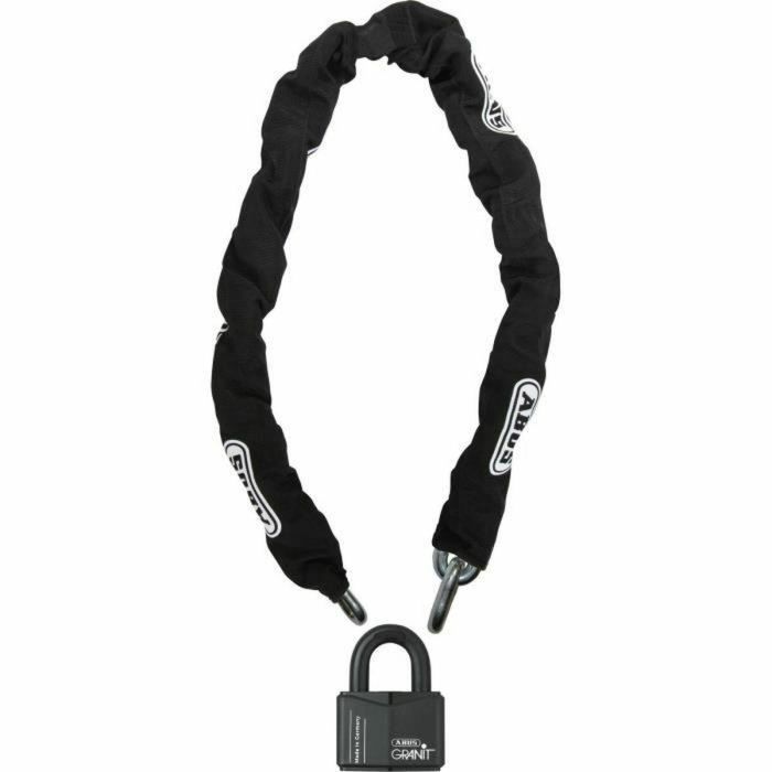 Abus 37RK/70 + 14MKS120 Candado de cadena con cadena de 120 cm, eslabones de 14 mm, doble cierre y 2 llaves