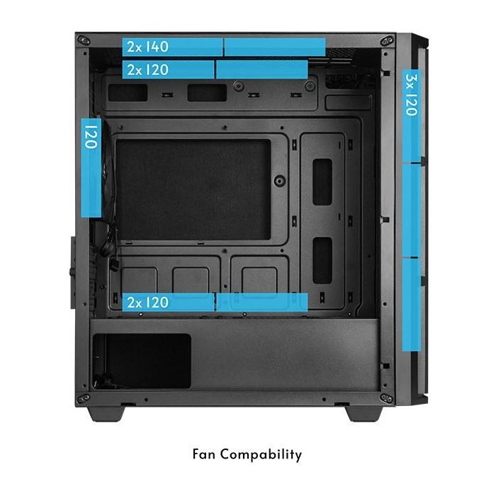 Chieftec Vita Serie AZ-01B-OP Mini Torre - Carcasa de PC Negra 11
