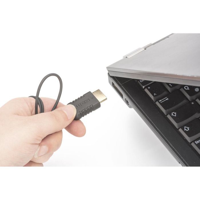 Digitus Cable HDMI HighFlex St/St 2.0m sw, Conexión HDMI Estándar Macho a Macho, Alta Velocidad, 2 Metros, Negro 2