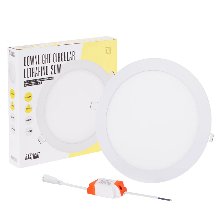 BX3 LIGHT Placa LED Circular 20W 1600Lm 6000K Blanco Frío 40000H Empotrable BX3-RDP15-20W-CW BX3 LIGHT Placa LED Circular 20W 1600Lm 6000K Blanco Frío 40000H Empotrable BX3-RDP15-20W-CW