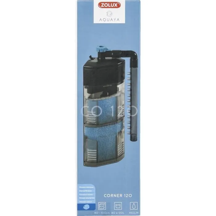 Zolux Filtro interior Corner 120 ZOL3336023265308 6W Caudal regulable Para acuarios de 80 a 120 L Zolux Filtro interior Corner 120 ZOL3336023265308 6W Caudal regulable Para acuarios de 80 a 120 L