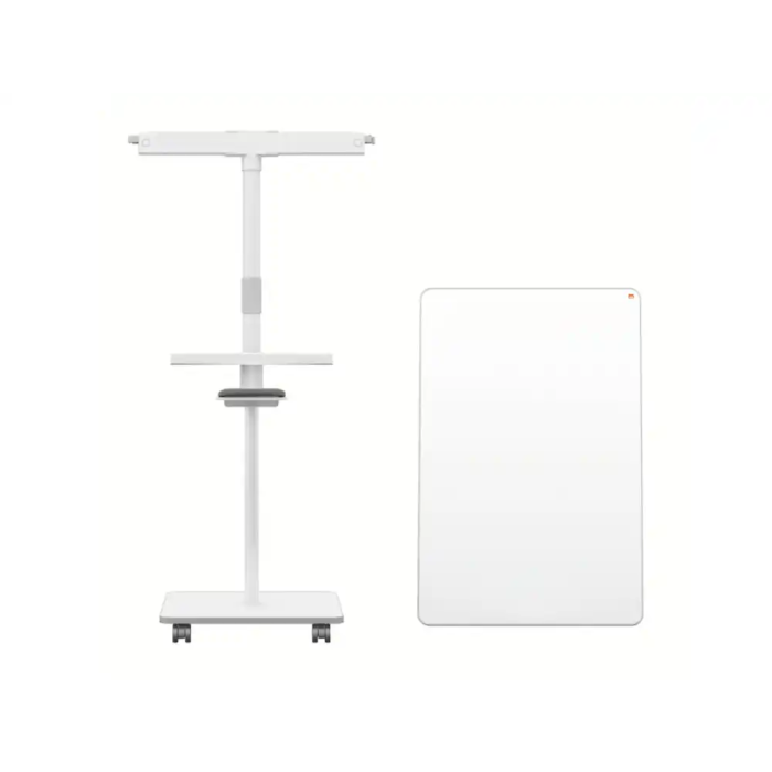 Nobo Pizarra de conferencia magnética doble cara con ruedas, blanca, 680x1040 mm 6