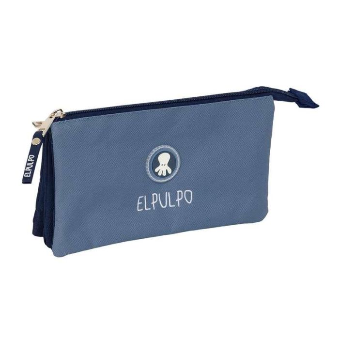 Safta Estuche Portatodo Escolar Triple Cremallera El Pulpo Basics 120x220x30 mm Safta Estuche Portatodo Escolar Triple Cremallera El Pulpo Basics 120x220x30 mm