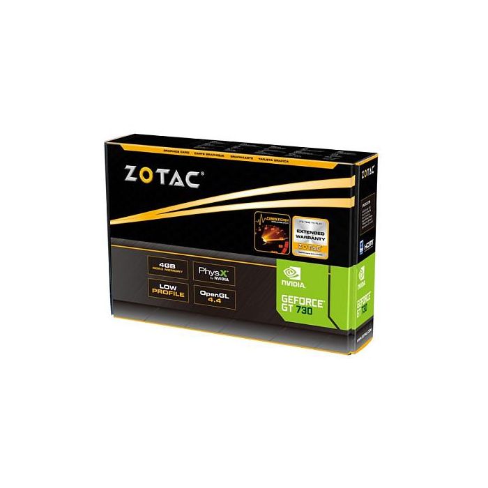 Zotac ZT-71115-20L GeForce GT 730 Tarjeta Gráfica 4GB GDDR3 Pasiva Low Profile