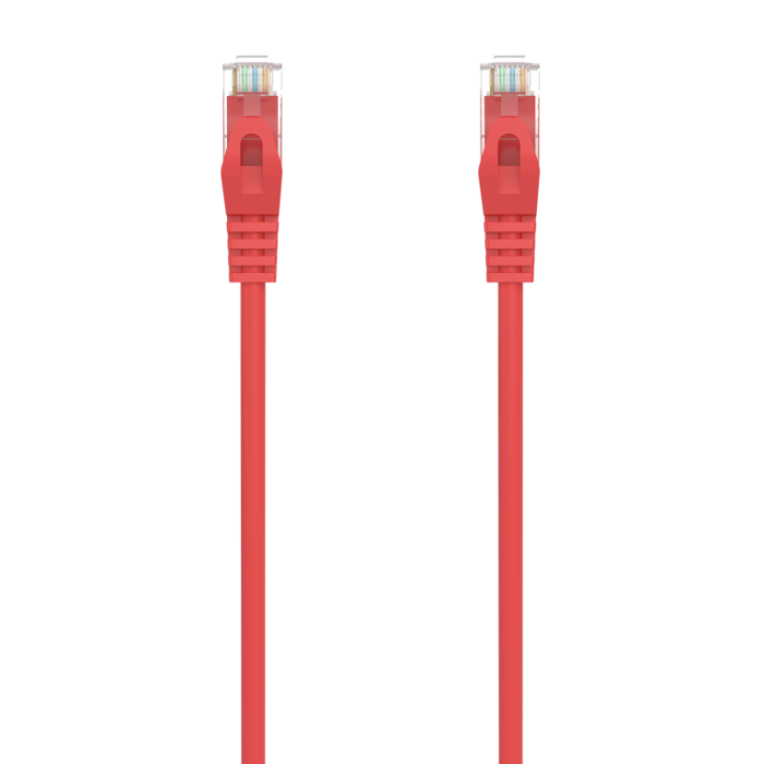 AISENS Cable de Red Latiguillo RJ45 Cat.6A UTP AWG24 500 Mhz, Rojo, 1.0M