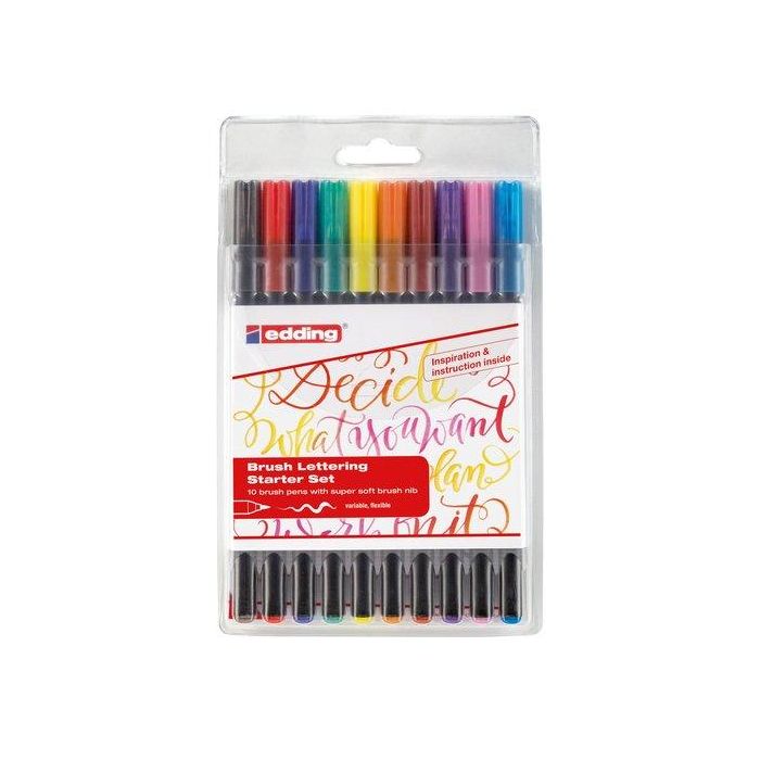 Rotulador Fibra Edding 1340 Brushpen Estuche De 10 Rotulador Fibra Edding 1340 Brushpen Estuche De 10