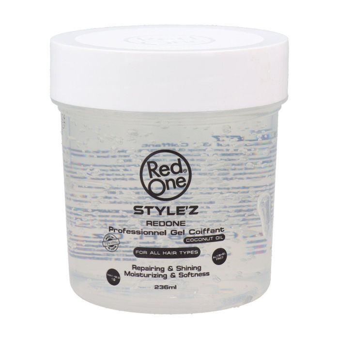 Red One Gel fijador extra fuerte con aceite de coco 236 ml Red One Gel fijador extra fuerte con aceite de coco 236 ml