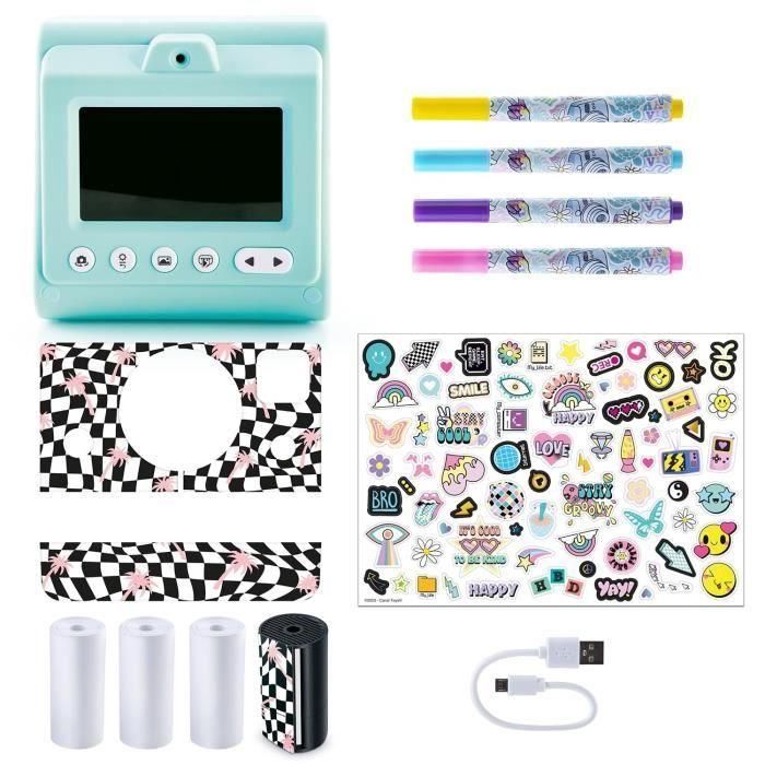 Canal Toys - Cámara retro de impresión instantánea - 4 rollos de papel que incluyen 1 pegatina, rotuladores y pegatinas - CLK 019 3 Canal Toys - Cámara retro de impresión instantánea - 4 rollos de papel que incluyen 1 pegatina, rotuladores y pegatinas - CLK 019 3