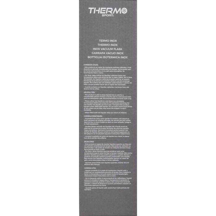 Termo Inoxidable Thermosport 750 ml - Acero Inoxidable, Mantiene Temperatura (6 Unidades) 6 Termo Inoxidable Thermosport 750 ml - Acero Inoxidable, Mantiene Temperatura (6 Unidades) 6
