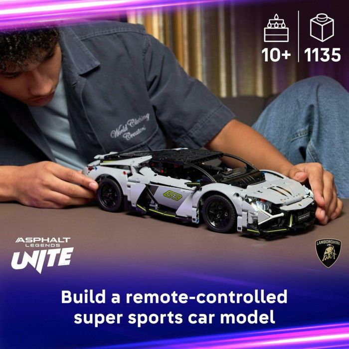 Lego Technic 42214 Lamborghini Revuelto Supercar - Set de construcción para niños de 10 años 12