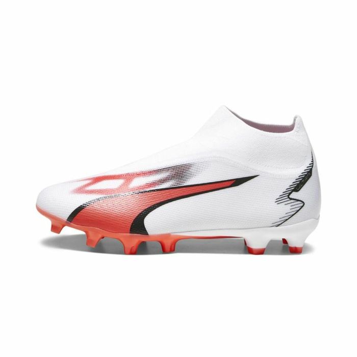 Botas de Fútbol para Adultos Puma Ultra Match+ Ll Fg/A Blanco Rojo Botas de Fútbol para Adultos Puma Ultra Match+ Ll Fg/A Blanco Rojo