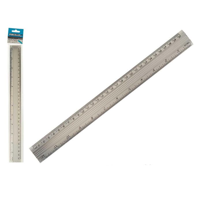 Regla de aluminio 30 cm Pincello - 35.5 cm de alto (72 Unidades) Regla de aluminio 30 cm Pincello - 35.5 cm de alto (72 Unidades)