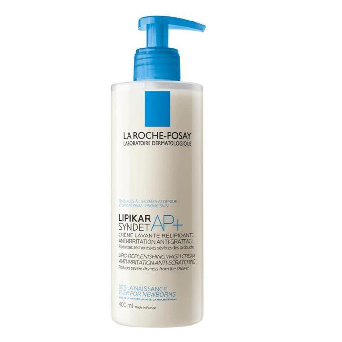 La Roche Posay LIPIKAR SYNDET AP+ Crema Lavante Relipidante para Ducha Piel Seca, Atópica y Sensible, Bebés y Niños 400ml