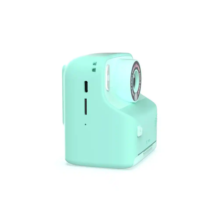 Wondee Cámara de Fotos Instantánea Turquesa con Impresión Rápida y Juegos Incluidos, Cámara Digital 12MP 1