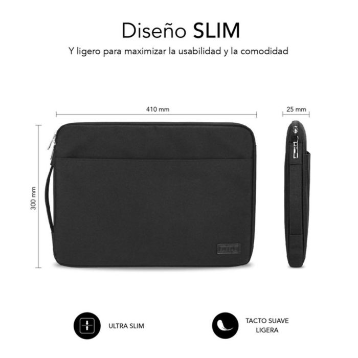Subblim SUB-LS-0PS0101 Funda para Portátil hasta 15.6" Negra Resistente a Líquidos y con Interior Acolchado 2