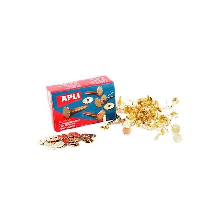 Apli Encuadernadores Metálicos Con Arandela Dorados 25 mm - 100Ud- Apli Encuadernadores Metálicos Con Arandela Dorados 25 mm - 100Ud-