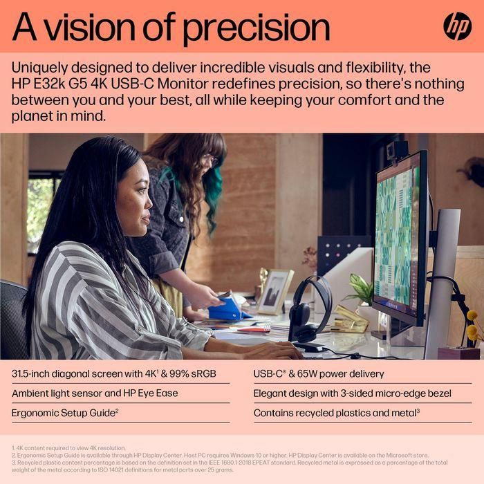 HP E32k G5 4K USB-C Monitor 12 HP E32k G5 4K USB-C Monitor 12