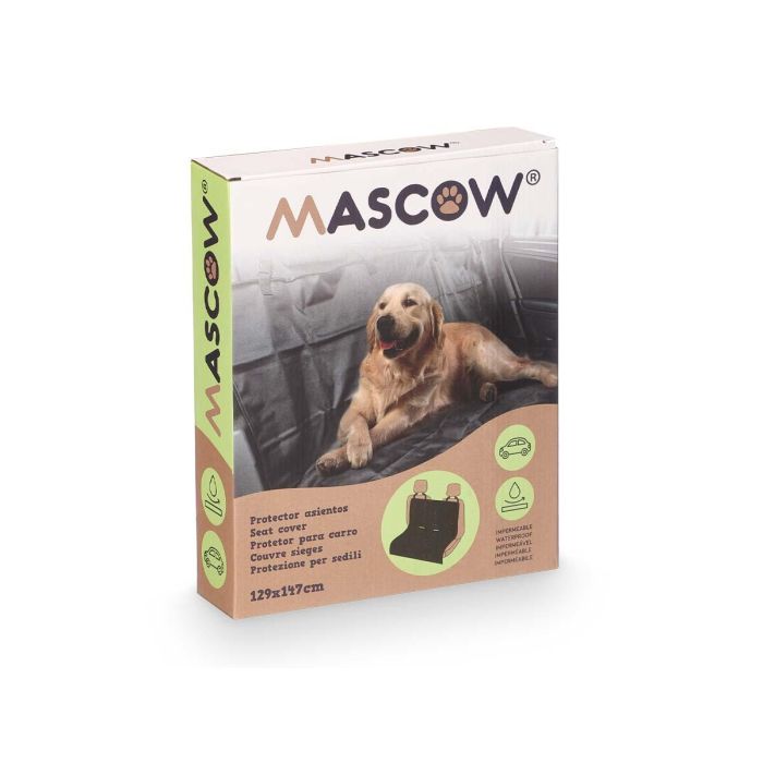 Mascow Cubre Asientos Tela para Mascotas Negro 27 x 5 x 20 cm (Set de 6) 2
