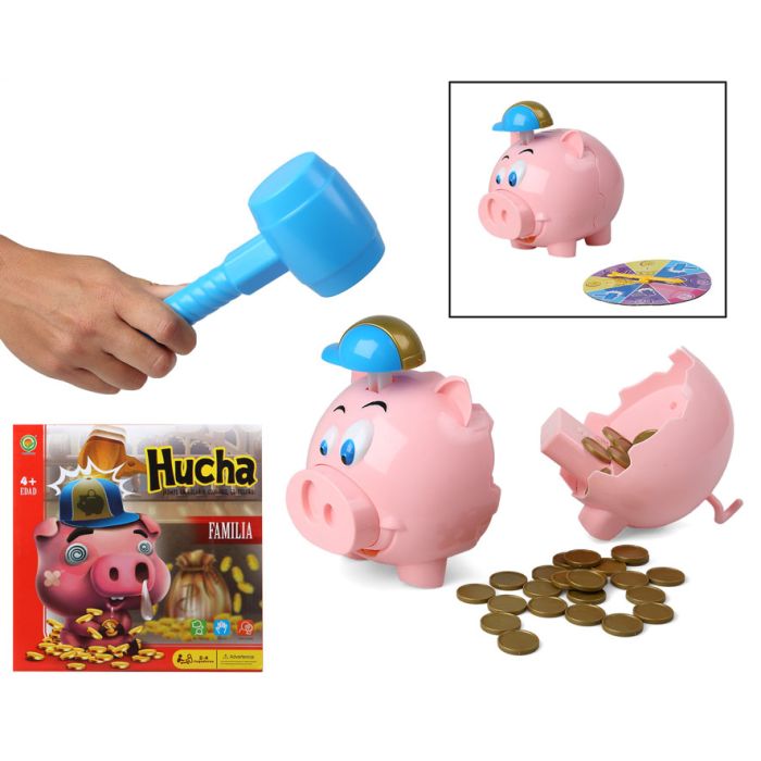 Juego Educativo Piggy bank Español Rosa (27 x 27 cm)