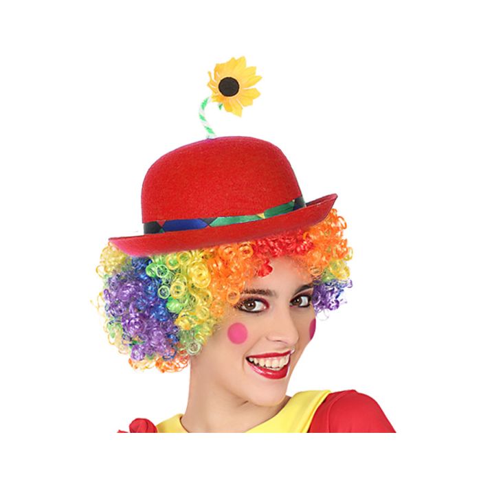 Sombrero de Payaso Rojo Multicolor