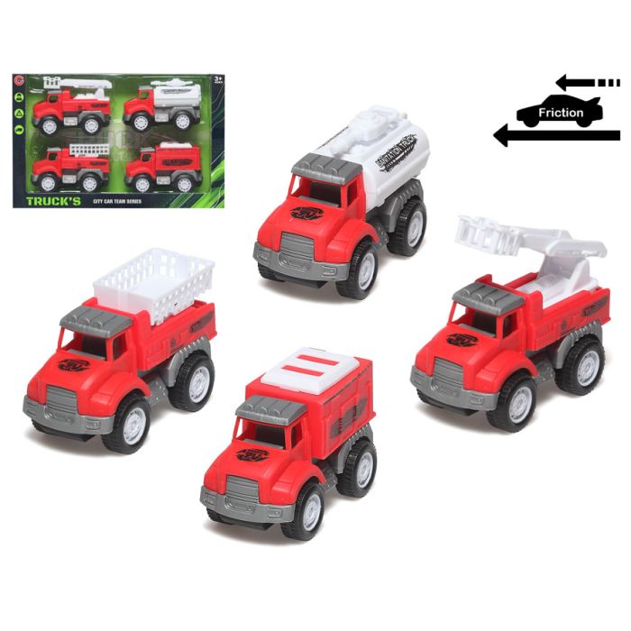 Set de Mini Camiones Rojo