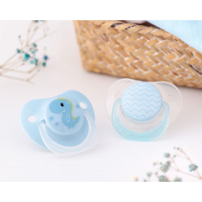 Chupete Dinosaurio 2 Unidades +18 M